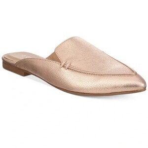 Esprit Gold Metallic Pointed Toe Loafer Mules